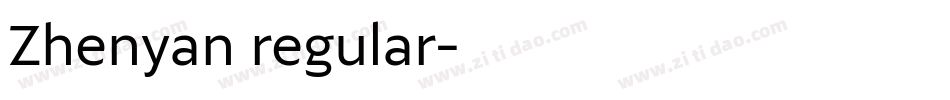 Zhenyan regular字体转换